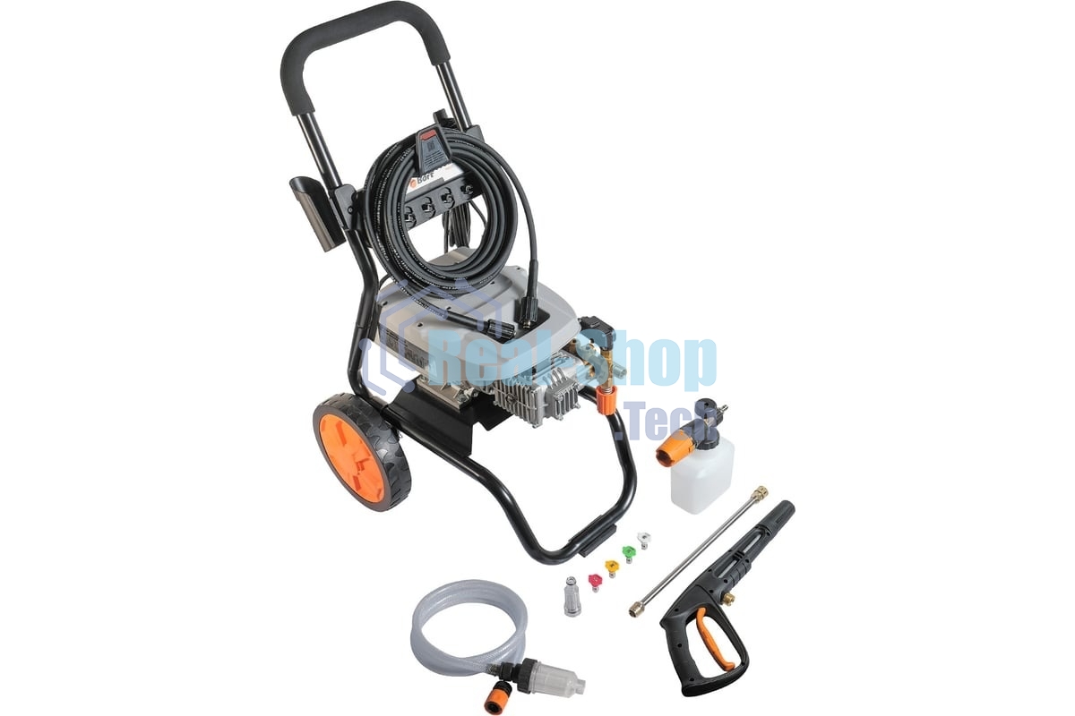 Мойка высокого давления Bort KEX-2800 2500 Вт, максимальное давление 125 бар, рабочее давление 105 бар, 12 л/мин, 23 кг, набор аксессуаров 10шт