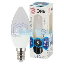 Лампа светодиодная ЭРА STD LED B35-9W-840-E14 9 Вт свеча нейтральный белый свeт