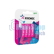 Аккумулятор AAA/R03 Ni-MH 1100 мАч (блист.4шт) Космос KOCR03NIMH(1100MAH)4BL