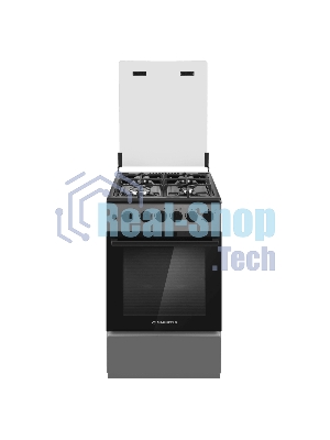 Плита газовая Maunfeld MGC50GCGR08D серый, конфорок 4 шт, духовка 59 л, 50 см x 89 см x 65 см