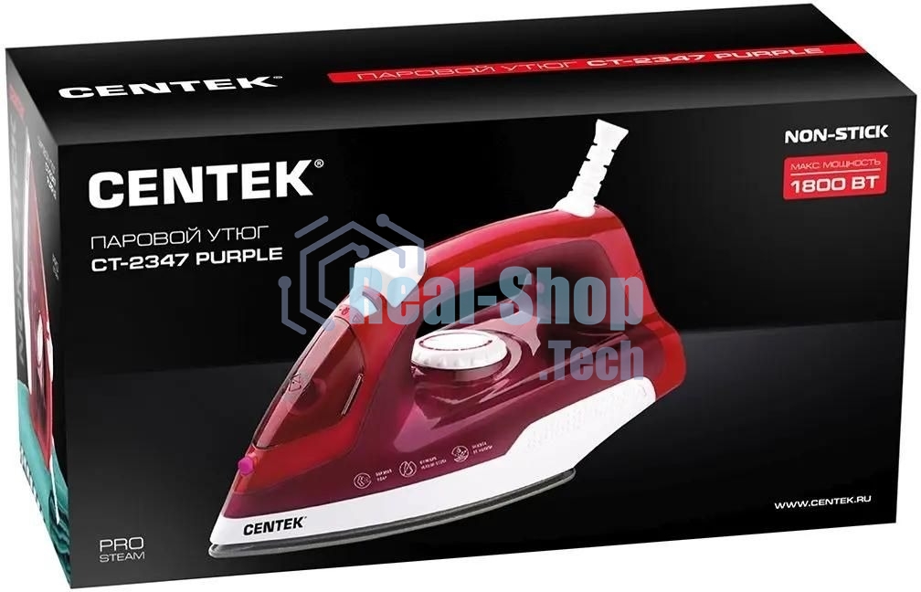 Утюг Centek СТ-2347, 1800Вт, фиолетовый