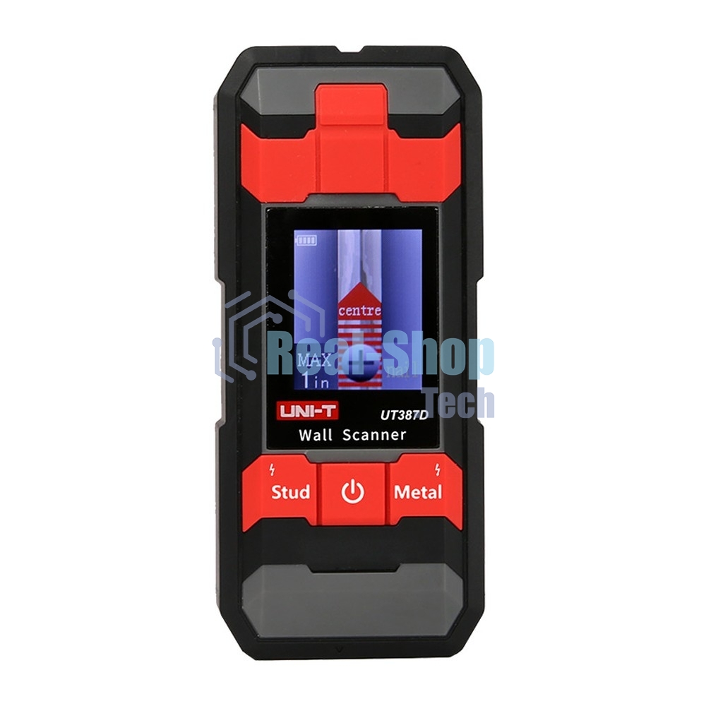 Детектор стен UT387D, глубина определения металлов 100мм, дерева 38мм, медных проводов 50мм (538753)