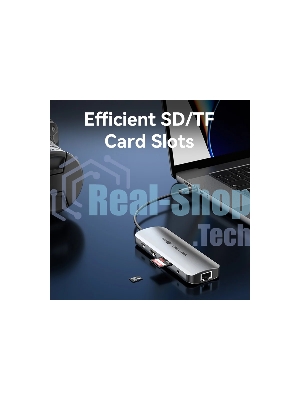 USB-концентратор Vention TQMHB, USB Type-C, USB/HDMI/RJ-45/SD, USB Type-C