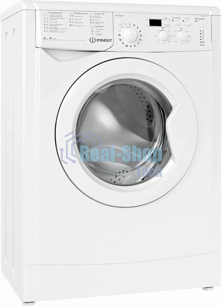 Стиральная машина Indesit IWSE 6105(CIS)L белый, загр. фронтальная макс.: 6 кг 1000 об/мин класс: А