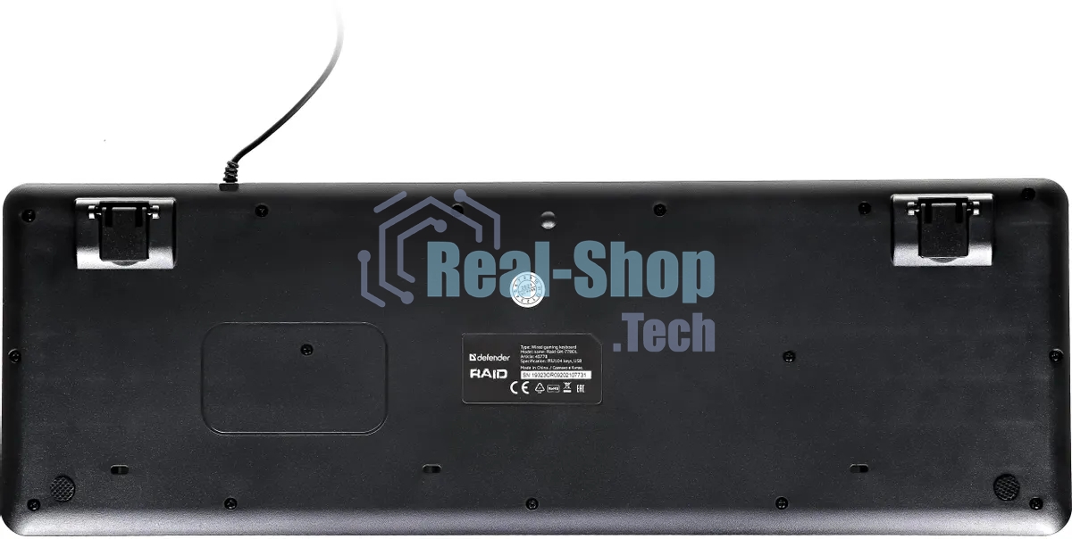 Клавиатура проводная Defender Raid GK-778DL, USB, черный