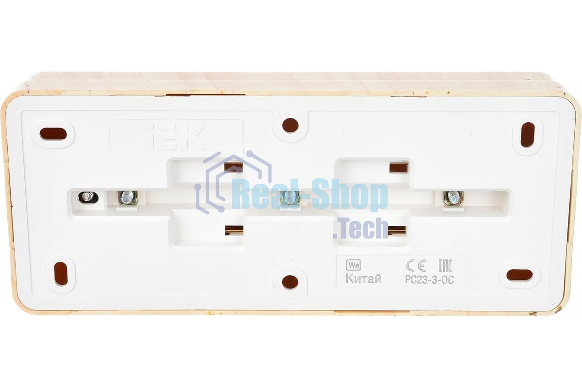 Розетка 3-м ОП Октава 16А РС23-3-ОС с заземл. сосна ИЭК ERO31-K03-16-DC