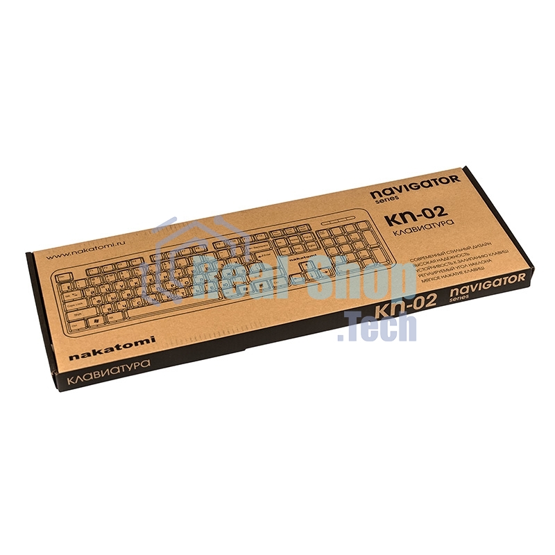 Клавиатура проводная NAKATOMI KN-02U USB черный-красный