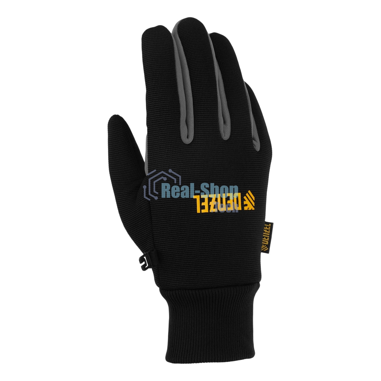 Перчатки универсальные Denzel 68094 двойные, работа с сенсорным экраном, вязаная манжета, размер 10