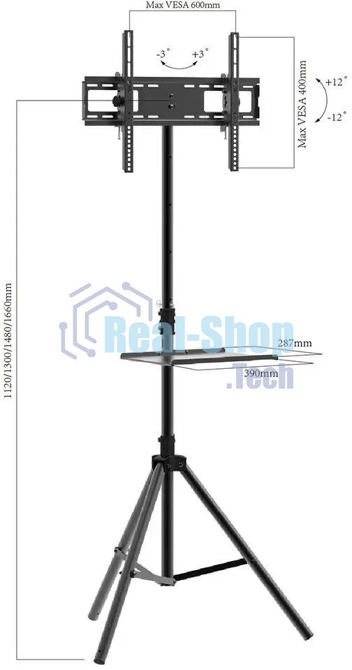 Подставка для телевизора Arm Media TR-STAND-2 черный, 32