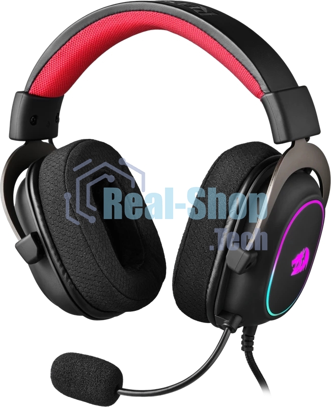 Гарнитура Redragon Zeus X чёрный, проводная, USB, подсветка