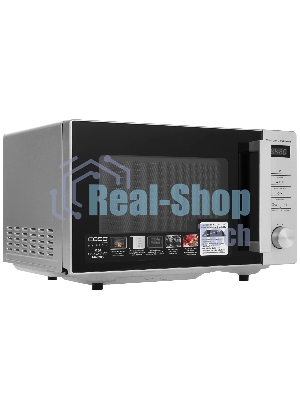 Микроволновая печь CASO M 20 Ceramic Gourmet серебристый/черный, 20 л, 700 Вт, переключатели - кнопки, поворотный механизм