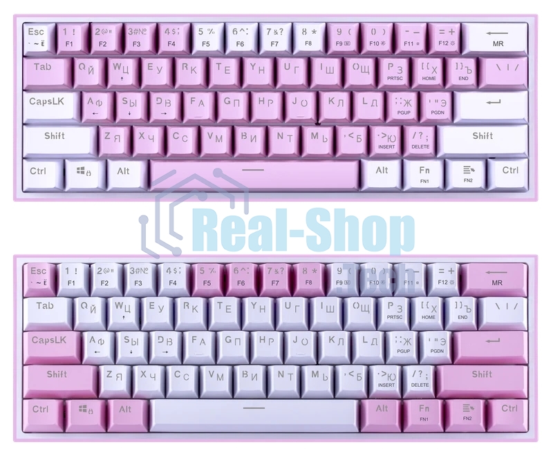 Клавиатура Redragon Fizz проводная, USB Type-A, розовый