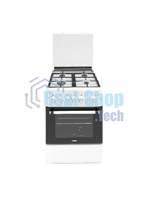 Комбинированная плита REEX RPF-60 WH 4 Газовые конфорки Электрическая духовка