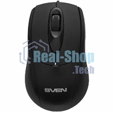 Мышь проводная SVEN RX-110 черный, 1000 dpi, USB, кнопки - 3