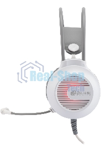 Гарнитура проводная с микрофоном Оклик HS-L300G White белый 2.2м мониторные USB оголовье (1796952)