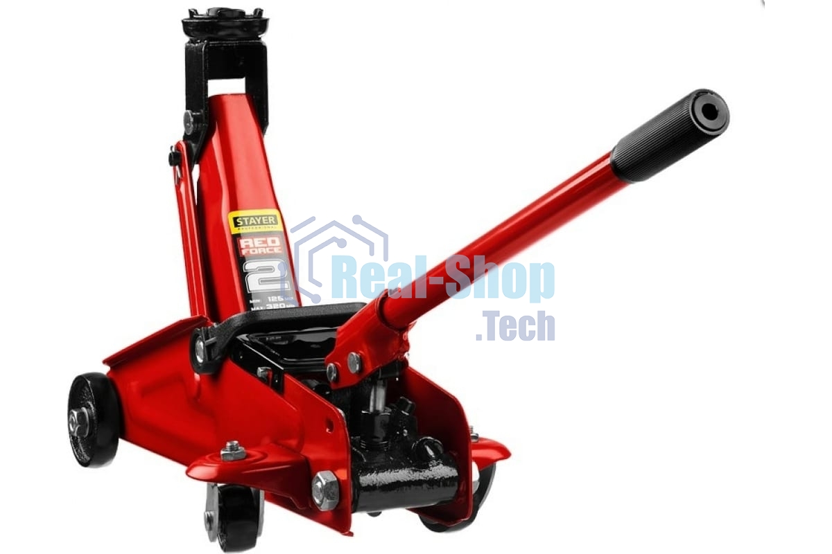 Домкрат STAYER 43152-2 RED FORCE гидравлический подкатной, 2т, 125-320мм