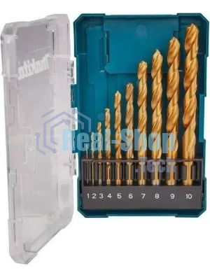 Набор сверл Makita D-72849 по металлу (10пред.) для дрелей