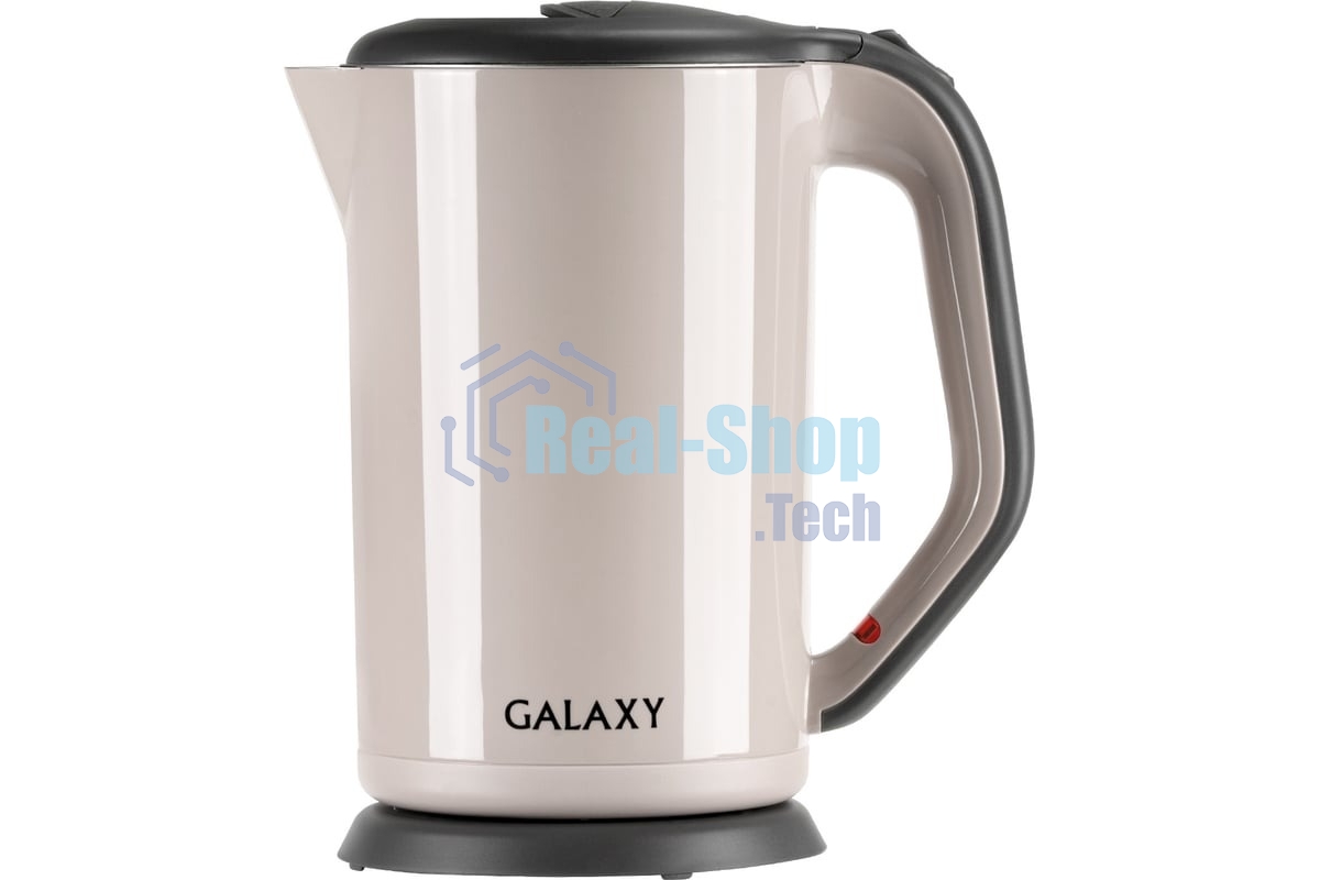 Электрочайник Galaxy GL 0330 бежевый, 1.7 л, 2000 Вт, скрытый нагревательный элемент