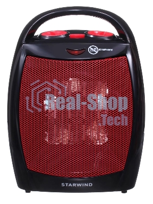 Тепловентилятор Starwind SHV2001, черный/красный, 1600 Вт, 15 м2, термостат
