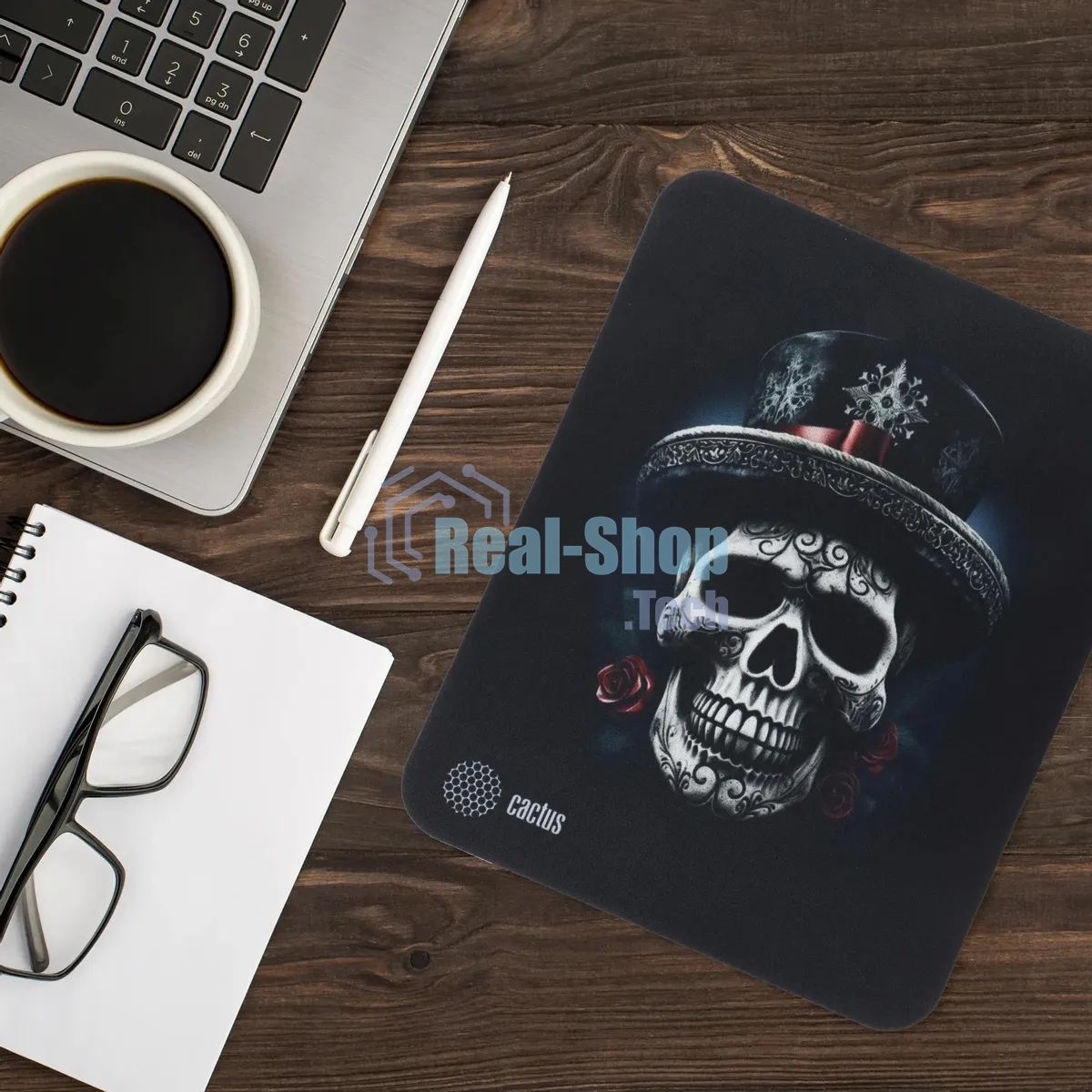 Коврик для мыши Cactus Scull 250x200x3мм (CS-MP-D05S)