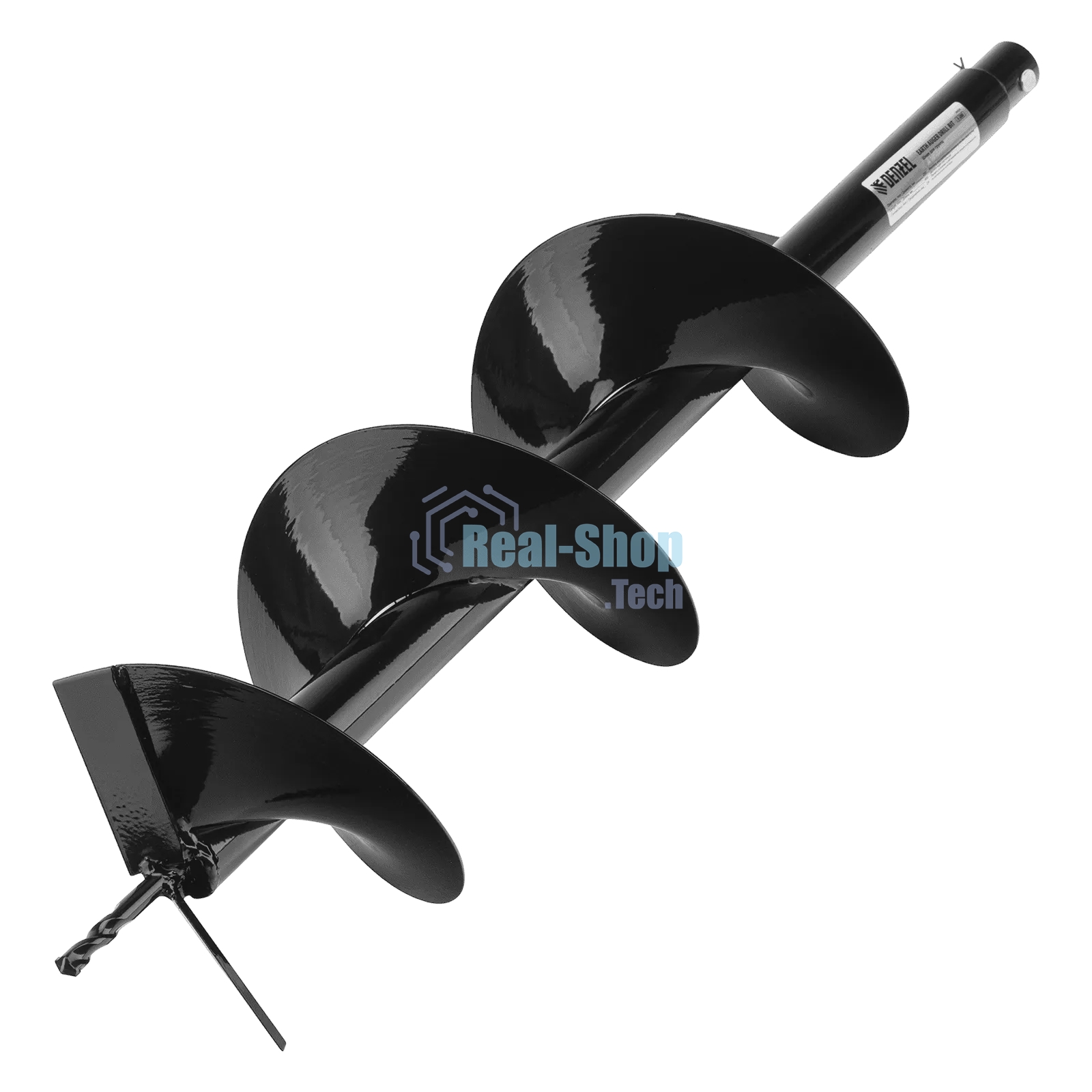 Шнек для грунта Denzel E-200, диаметр 200 мм, длина 800 мм, соединение 20 мм, несъемный нож