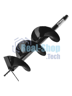 Шнек для грунта Denzel E-200, диаметр 200 мм, длина 800 мм, соединение 20 мм, несъемный нож