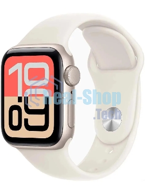 Умные часы Apple Watch SE 3 2025 A3325 44мм OLED корп.сияющая звезда Sport Band рем.сияющая звезда разм.брасл.:M/L (MEHJ4LW/A)