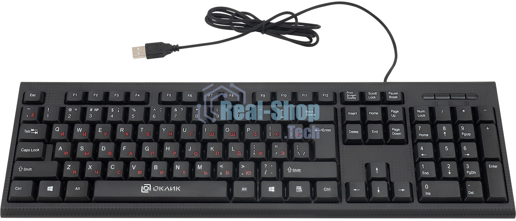 Комплект клавиатура + мышь Oklick 630M клав:черный мышь:черный USB