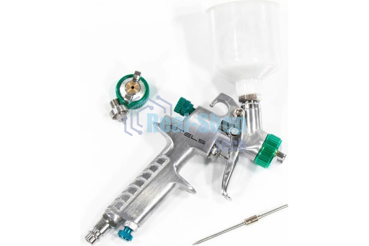Краскопульт пневматический STELS ag 810 hvlp 57361гравитационный сопло 0.8мм и 1мм