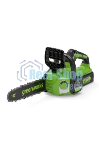 Цепная пила аккумуляторная GreenWorks GD24CS30K4, 24V, 30 см, бесщеточная, c АКБ 4 А·ч и ЗУ (2007007UB)