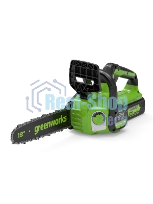 Цепная пила аккумуляторная GreenWorks GD24CS30K4, 24V, 30 см, бесщеточная, c АКБ 4 А·ч и ЗУ (2007007UB)