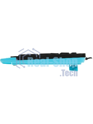 Клавиатура проводная A4Tech Fstyler FK10, USB, черный/синий