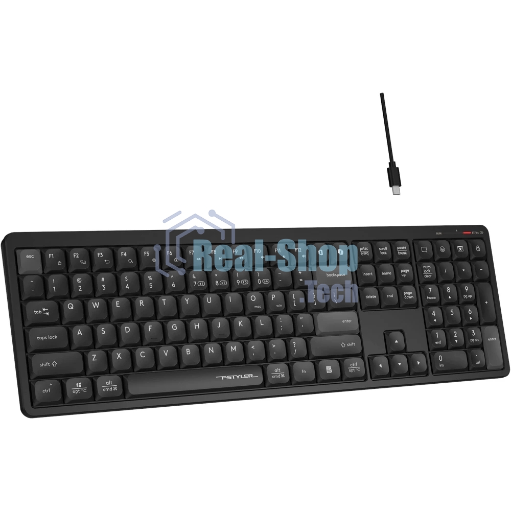 Клавиатура беспроводная A4Tech Fstyler FBX55C черный USB BT/Radio slim Multimedia (FBX55C)