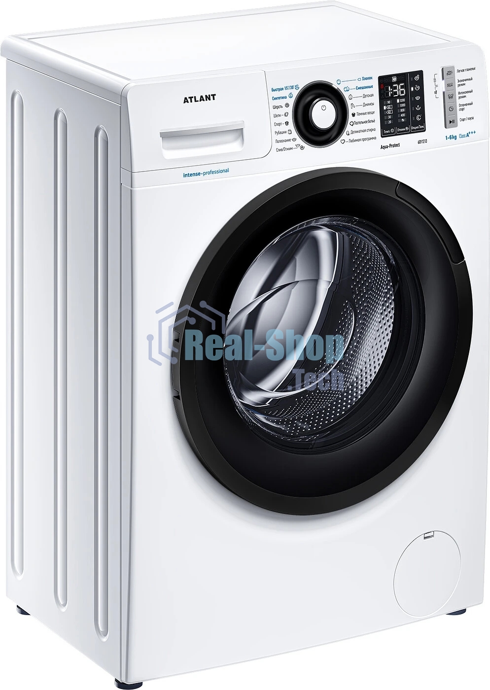 Стиральная машина Atlant СМА-60У1213-02 белая, загрузка фронтальная 6 кг, 1200 об/мин., класс: A+++