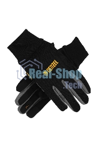 Перчатки универсальные Denzel 68094 двойные, работа с сенсорным экраном, вязаная манжета, размер 10