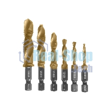 Набор сверл-метчиков Denzel М4-М12, Р6М5