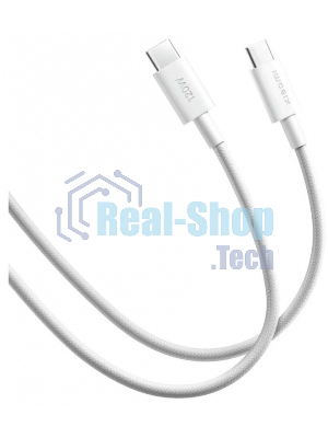 USB кабель Xiaomi 6A Braided USB-C to USB-C Cable 2m белый