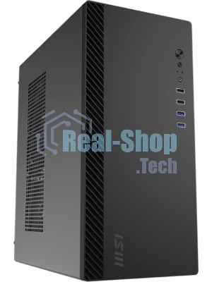 Корпус ПК без блока питания/ Case MSI PRO SHIELD M100P, Midi-Tower, 1x80мм, 2xUSB 3.2, 2xUSB 2.0, mATX, mITX Black
