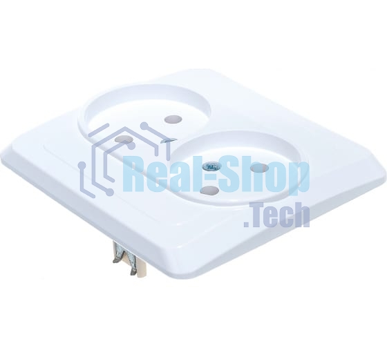Розетка 2-м СП Этюд 16А IP20 без заземл. бел. SchE PC16-005B