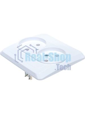Розетка 2-м СП Этюд 16А IP20 без заземл. бел. SchE PC16-005B