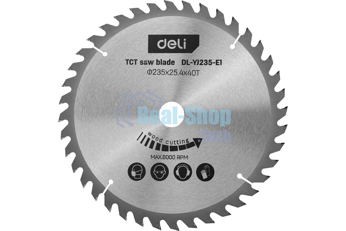 Циркулярная пила Deli DL-YJ235-E1 (2200Вт, 4200об/мин, диаметр диска 235мм)