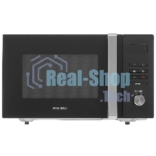 Микроволновая печь Hyundai HYM-M2062 черный, 23 л, 800 Вт, переключатели - поворотный механизм/кнопки