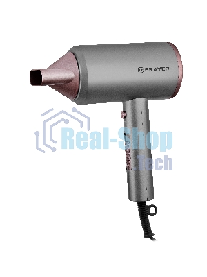 Фен BRAYER BR3022 серый/розовый, 1800 Вт