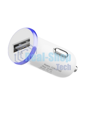 Автомобильное зарядное устройство Maxvi CCM-101WB USB 1А бело-синий
