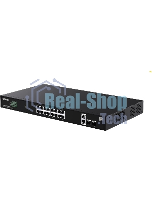 Коммутатор управляемый PoE Tenda TEG2220P-16-250W, 18 портов, 18x1 Гбит/с, SFP 2x1 Гбит/с, PoE 16x30Вт (до 230Вт)