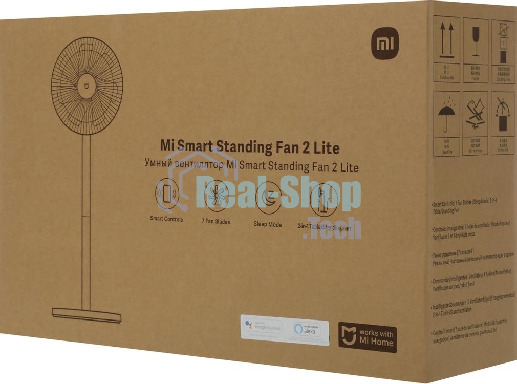 Вентилятор Xiaomi Mi Smart Standing Fan 2 Lite белый, напольный, 15 Вт, 100 скоростей, 35.5 см