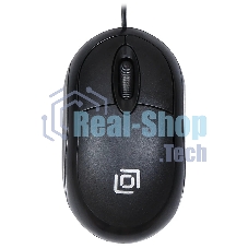 Мышь проводная Oklick 105S черный, 800 dpi, USB, кнопки - 3