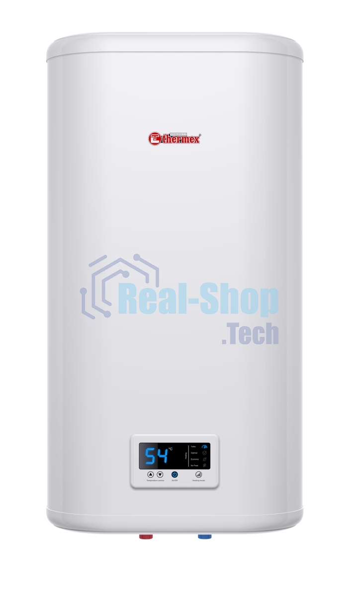 Водонагреватель Thermex Flat Plus IF 50V (PRO) накопительный электрический 50 л потребляемая мощность 2 кВт (220 В) электронное управление магниевый анод (2 шт.) вертикальный монтаж на стену с нижней подводкой (½') максимальная температура нагрева воды до