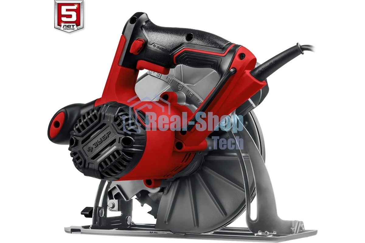 Пила дисковая, 90гр-65 мм, диск 190 мм, 1600 Вт, Зубр ПД-65