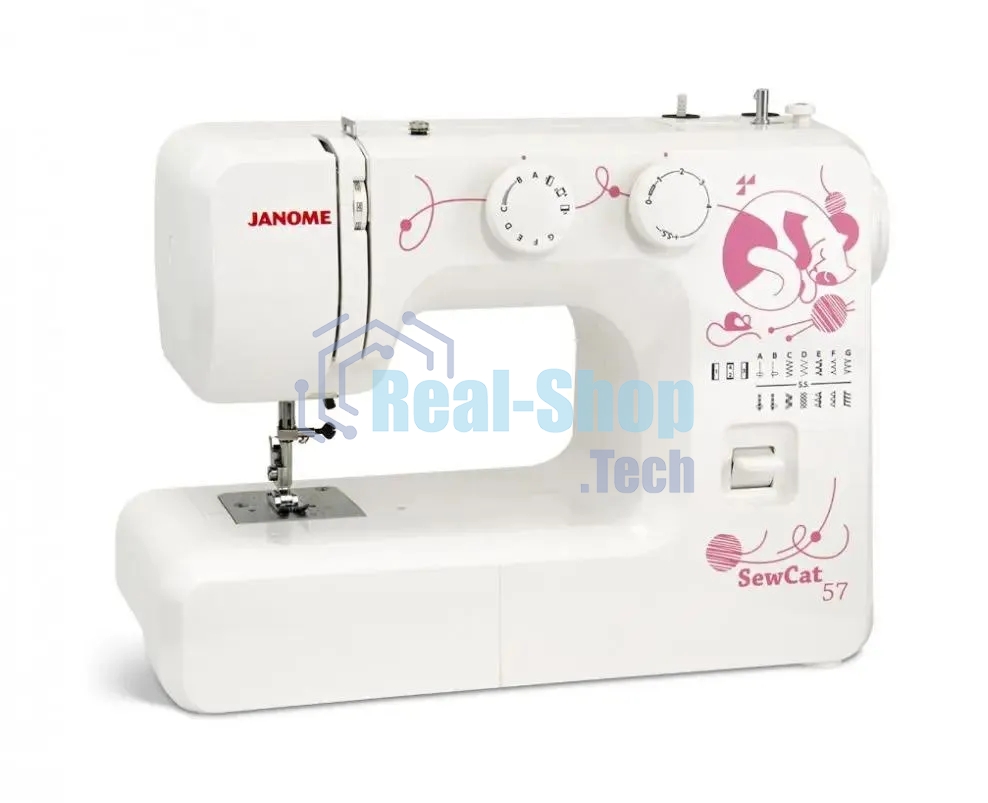 Швейная машина Janome Sew Cat 57 белый/рисунок